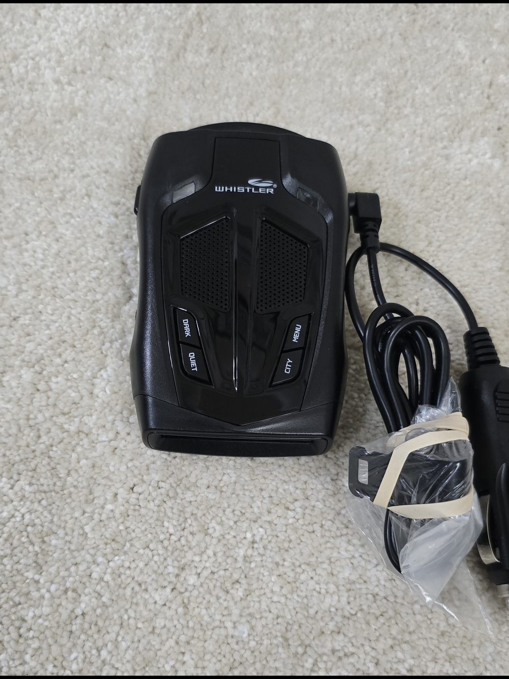 Whistler Black Radar Detector with Power Cord